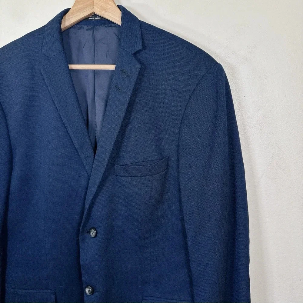 Tiger Of Sweden Mens Size 52 Navy Wool Jil 9 Button Blazer